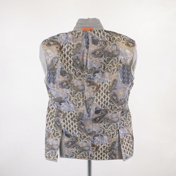 Tallia Wool Gray Sharkskin Peak Lapel 2 Button Blazer 40R /‎ Slim 42R - Picture 13 of 13